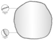 Molten 48" W x 48" H Iron Frame Mirror in Silver - 66009Silver-M