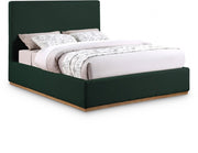 Monaco Boucle Fabric King Bed Green - Gate FurnitureKing Bed