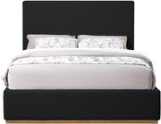 Monaco Boucle Fabric Queen Bed Black - Gate FurnitureQueen Bed