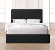 Monaco Boucle Fabric Queen Bed Black - Gate FurnitureQueen Bed