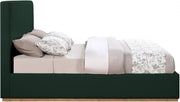 Monaco Boucle Fabric Queen Bed Green - Gate FurnitureQueen Bed
