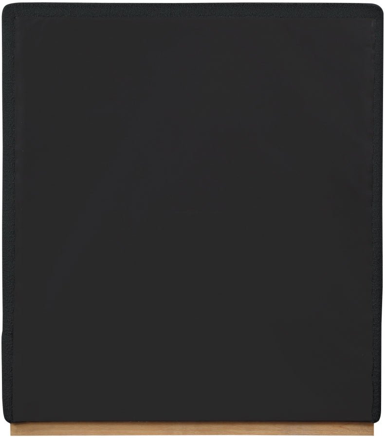 Monaco Boucle Fabric Twin Bed Black - Gate FurnitureTwin Bed