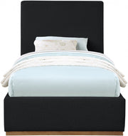 Monaco Boucle Fabric Twin Bed Black - Gate FurnitureTwin Bed