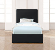 Monaco Boucle Fabric Twin Bed Black - Gate FurnitureTwin Bed