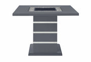 Monaco Dark Grey Bar Table And 4 Monaco Dark Grey Bar Stools - MONACO-BT-DARK GREY+MONACO-BS-DARK GREY
