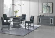 Monaco Dark Grey Bar Table And 4 Monaco Dark Grey Bar Stools - MONACO-BT-DARK GREY+MONACO-BS-DARK GREY