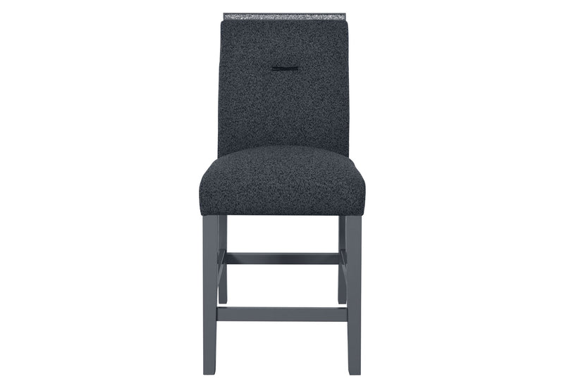 Monaco Dark Grey Bar Table And 6 Monaco Dark Grey Bar Stools - MONACO-BT-DARK GREY+MONACO-BS-DARK GREY 7PC