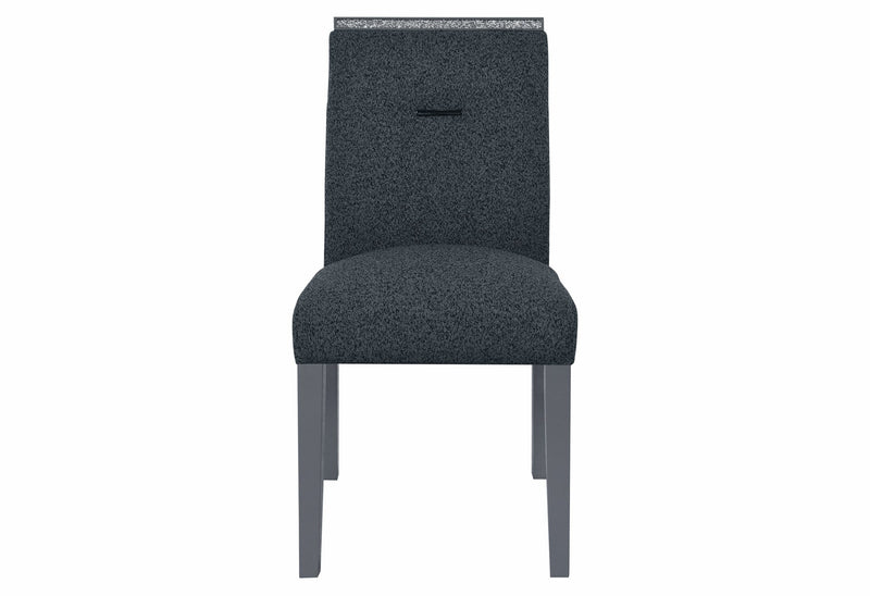 Monaco Dark Grey Dining Table And 4 Monaco Dark Grey Dining Chairs - MONACO-DT-DARK GREY+MONACO-DC-DARK GREY