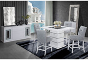 Monaco White Bar Table + 6 Monaco Bs-N - MONACO-WHITE-BT+MONACO-BS-N 7PC