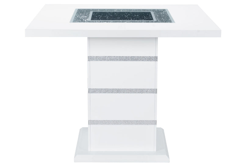 Monaco White Bar Table + 8 Monaco Bs-N - MONACO-WHITE-BT+MONACO-BS-N 9PC