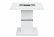 Monaco White End Table - MONACO-ET-WHT