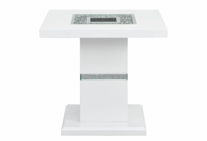 Monaco White End Table - MONACO-ET-WHT