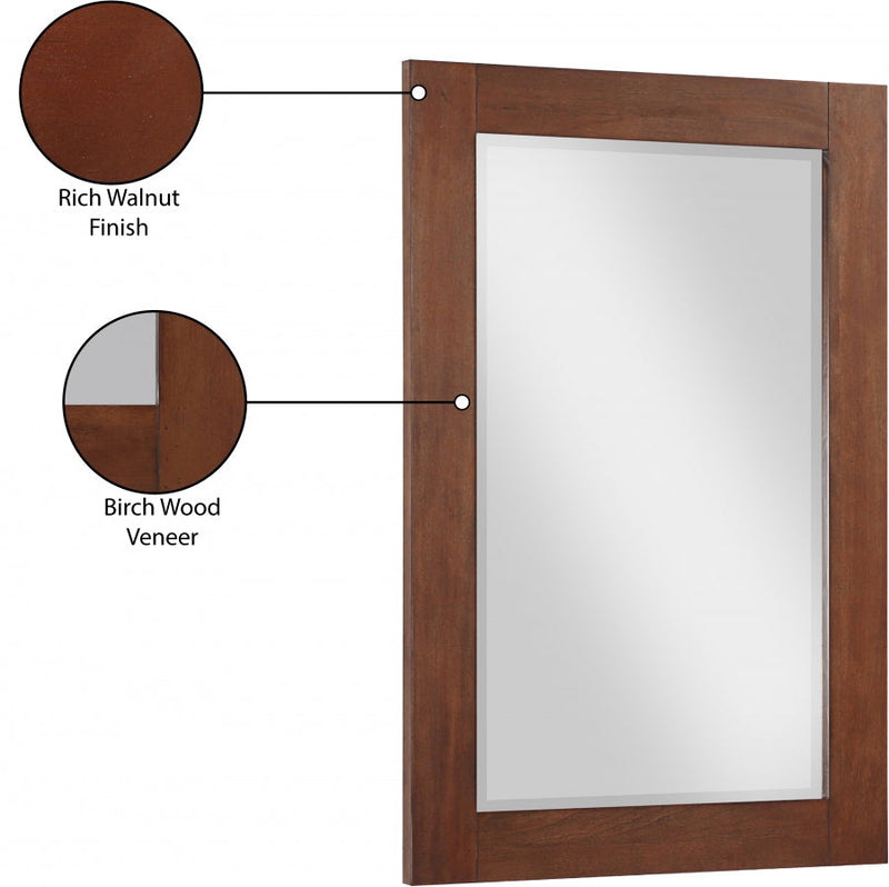 Monad Birch Veneer Frame Mirror in Brown - 400Walnut-24M