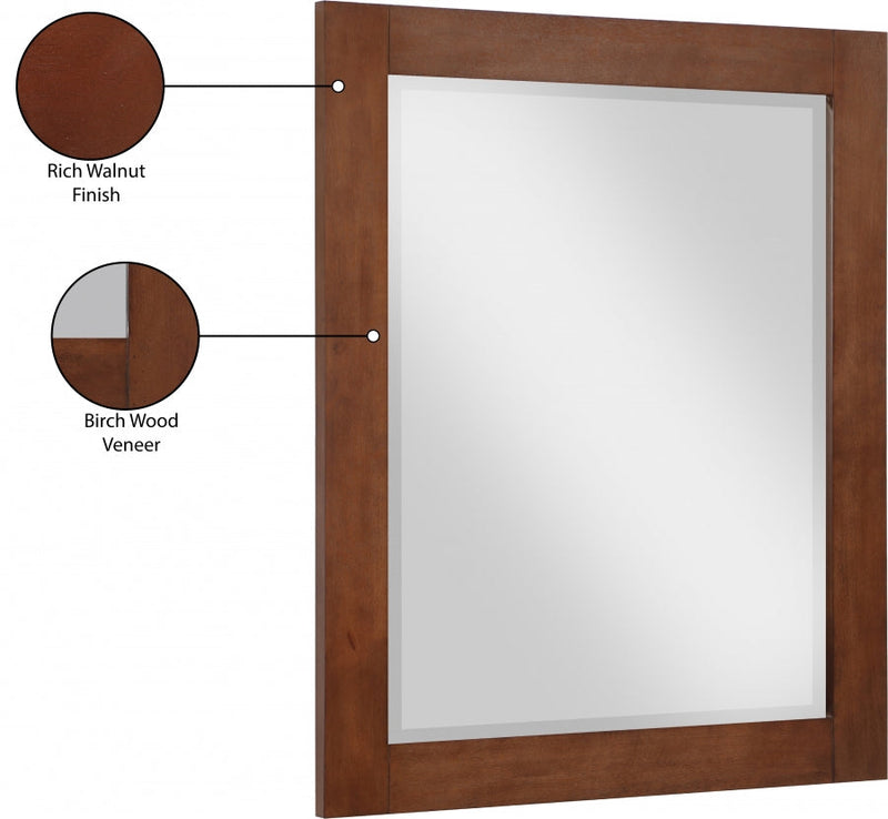 Monad Birch Veneer Frame Mirror in Brown - 400Walnut-30M