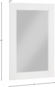 Monad Birch Veneer Frame Mirror in White - 400White-24M