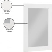 Monad Birch Veneer Frame Mirror in White - 400White-24M