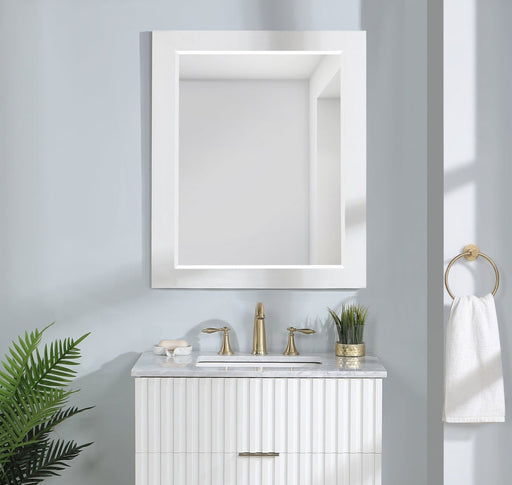 Monad Birch Veneer Frame Mirror in White - 400White-30M