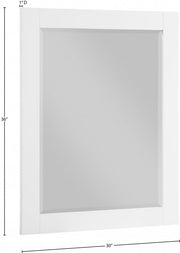 Monad Birch Veneer Frame Mirror in White - 400White-30M