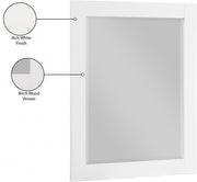 Monad Birch Veneer Frame Mirror in White - 400White-30M