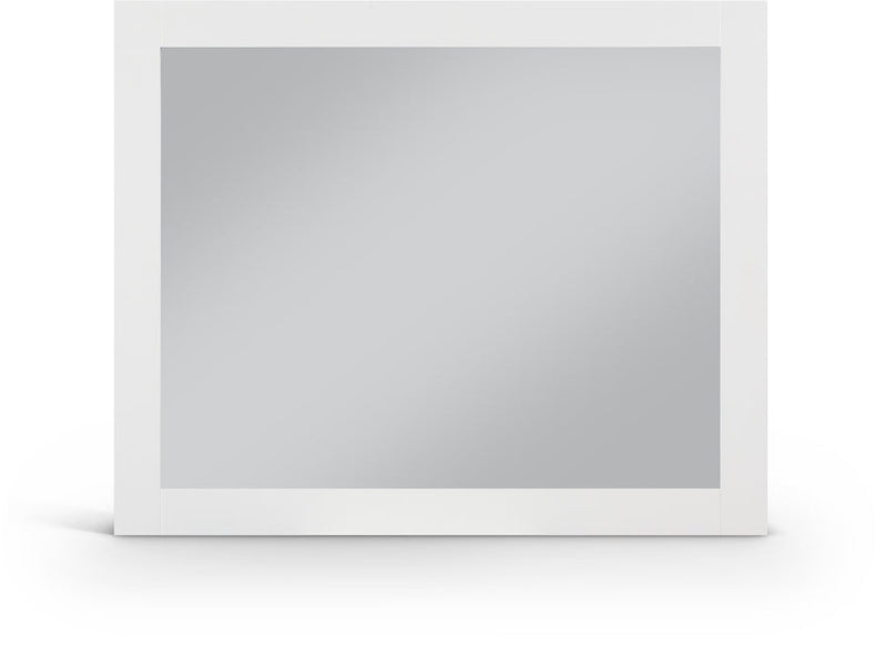 Monad Birch Veneer Frame Mirror in White - 400White-44M