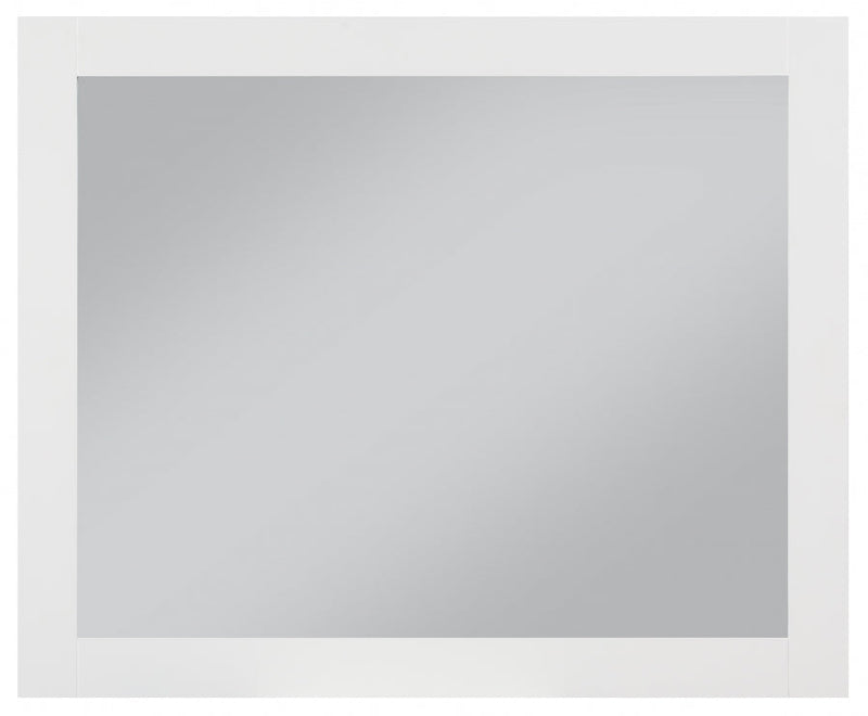 Monad Birch Veneer Frame Mirror in White - 400White-44M