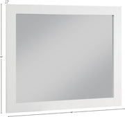 Monad Birch Veneer Frame Mirror in White - 400White-44M