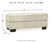 Monaghan Sofa, Loveseat, Chair and Ottoman in Sandstone - PKG001877
