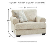 Monaghan Sofa, Loveseat, Chair and Ottoman in Sandstone - PKG001877