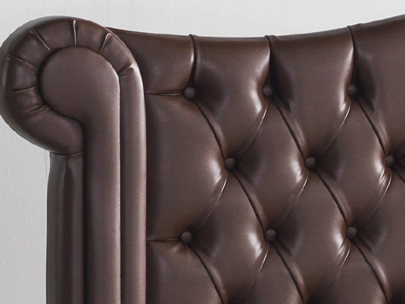 Monalisa Storage Bed With Headboard Brown - King in Brown - 110-MON-BRW-200-SB