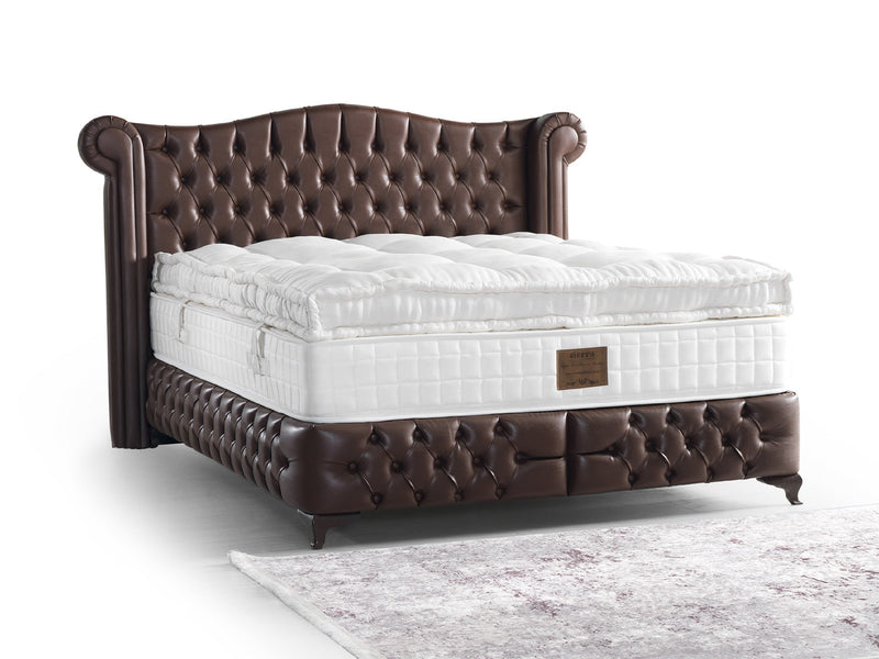 Monalisa Storage Bed With Headboard Brown - Queen in Brown - 110-MON-BRW-150-SB