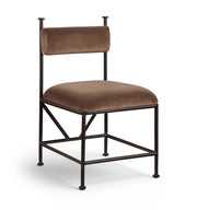 Monarch Velvet Performance Fabric Upholstered Dining Chair in Brown, Set of 2 - 75035Brown-C