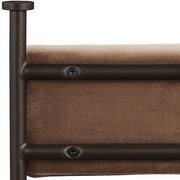 Monarch Velvet Performance Fabric Upholstered Dining Chair in Brown, Set of 2 - 75035Brown-C