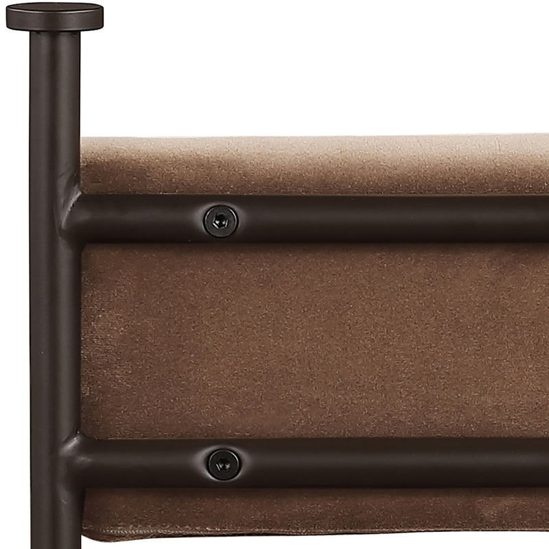 Monarch Velvet Performance Fabric Upholstered Dining Chair in Brown, Set of 2 - 75035Brown-C