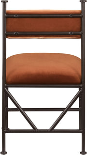 Monarch Velvet Performance Fabric Upholstered Dining Chair in Cognac, Set of 2 - 75035Cognac-C