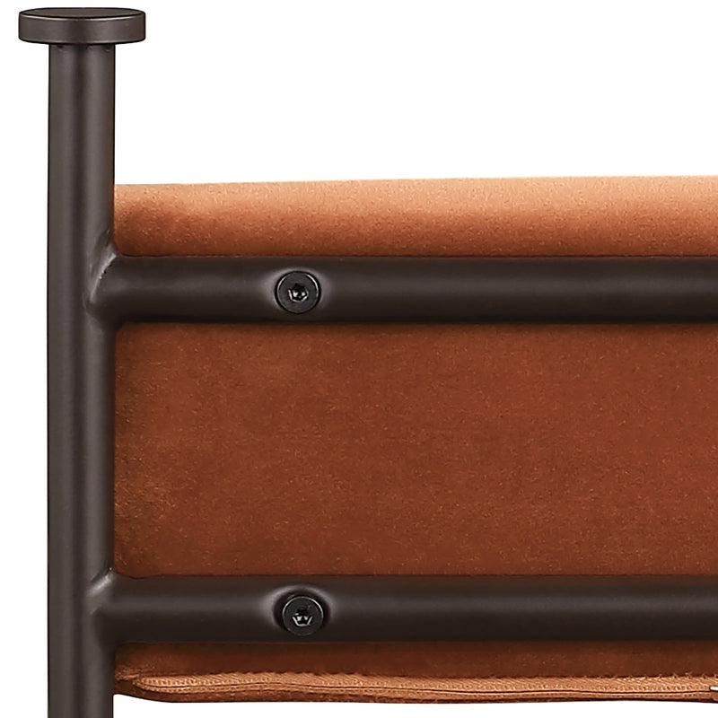 Monarch Velvet Performance Fabric Upholstered Dining Chair in Cognac, Set of 2 - 75035Cognac-C