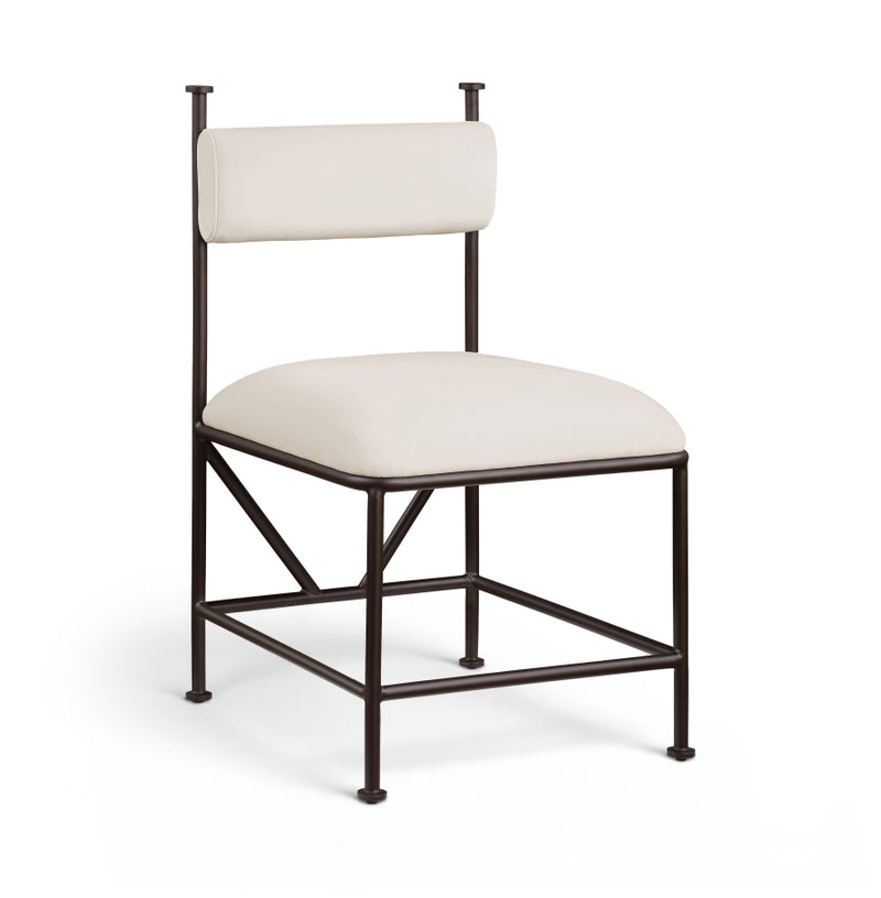 Monarch Velvet Performance Fabric Upholstered Dining Chair in Cream, Set of 2 - 75035Cream-C
