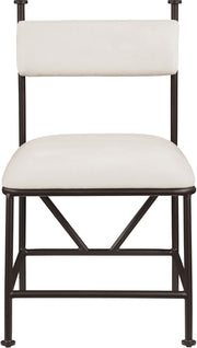 Monarch Velvet Performance Fabric Upholstered Dining Chair in Cream, Set of 2 - 75035Cream-C