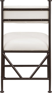 Monarch Velvet Performance Fabric Upholstered Dining Chair in Cream, Set of 2 - 75035Cream-C
