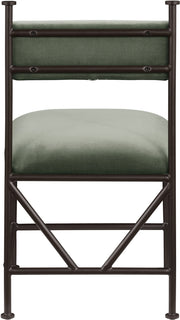 Monarch Velvet Performance Fabric Upholstered Dining Chair in Green, Set of 2 - 75035Green-C