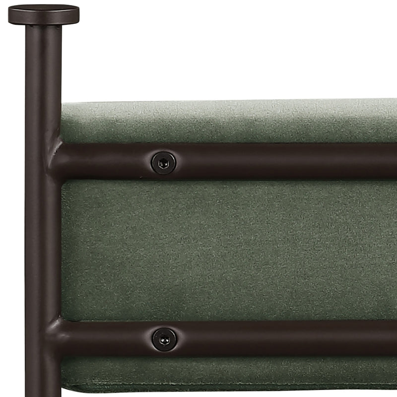 Monarch Velvet Performance Fabric Upholstered Dining Chair in Green, Set of 2 - 75035Green-C