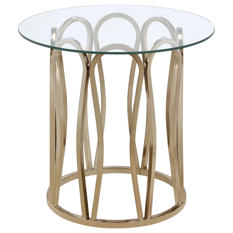 Monett 3-piece Coffee and End Table Set Chocolate Chrome - 708058-S3