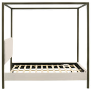 Monroe Upholstered Queen Canopy Bed Vanilla - 300834Q