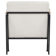Monsen Fabric Upholstered Metal Frame Accent Chair Ivory - 900648