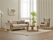 Montana 3-pieces (Sofa & Loveseat & Chair) Livingroom in Grey - 200-SIM-MON-VELVET412-321