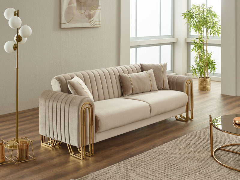Montana 3-pieces (Sofa & Loveseat & Chair) Livingroom in Grey - 200-SIM-MON-VELVET412-321