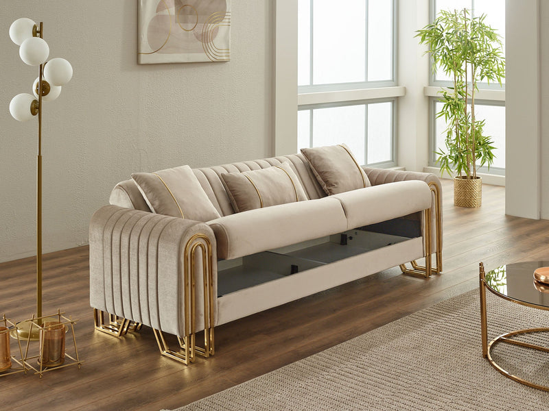 Montana 3-pieces (Sofa & Loveseat & Chair) Livingroom in Grey - 200-SIM-MON-VELVET412-321