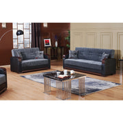 Montana 63 in. Convertible Sleeper Loveseat in Gray with Storage - Gate FurnitureLoveseat