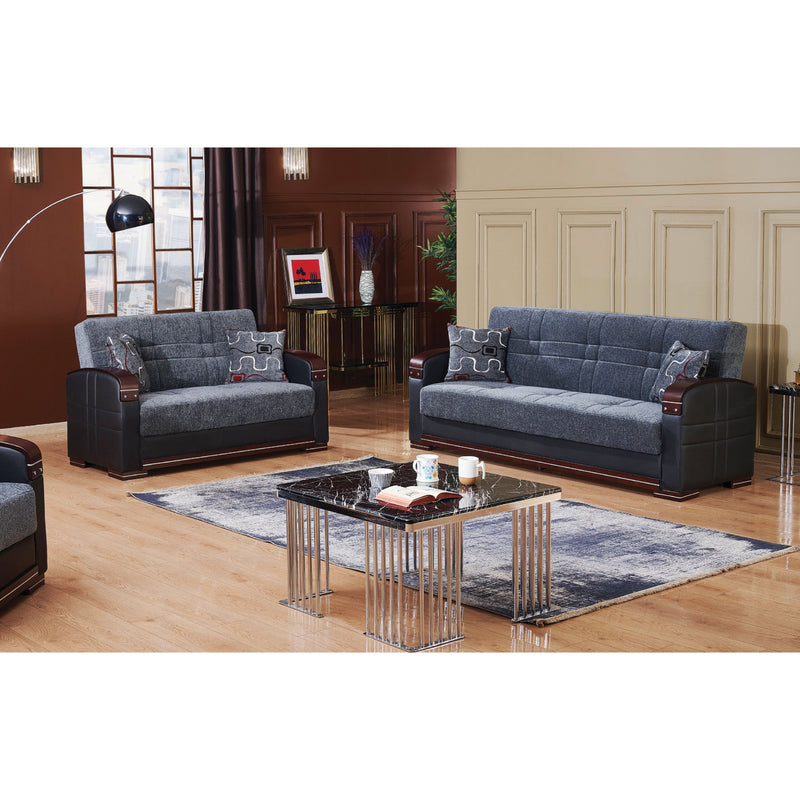 Montana 63 in. Convertible Sleeper Loveseat in Gray with Storage - Gate FurnitureLoveseat