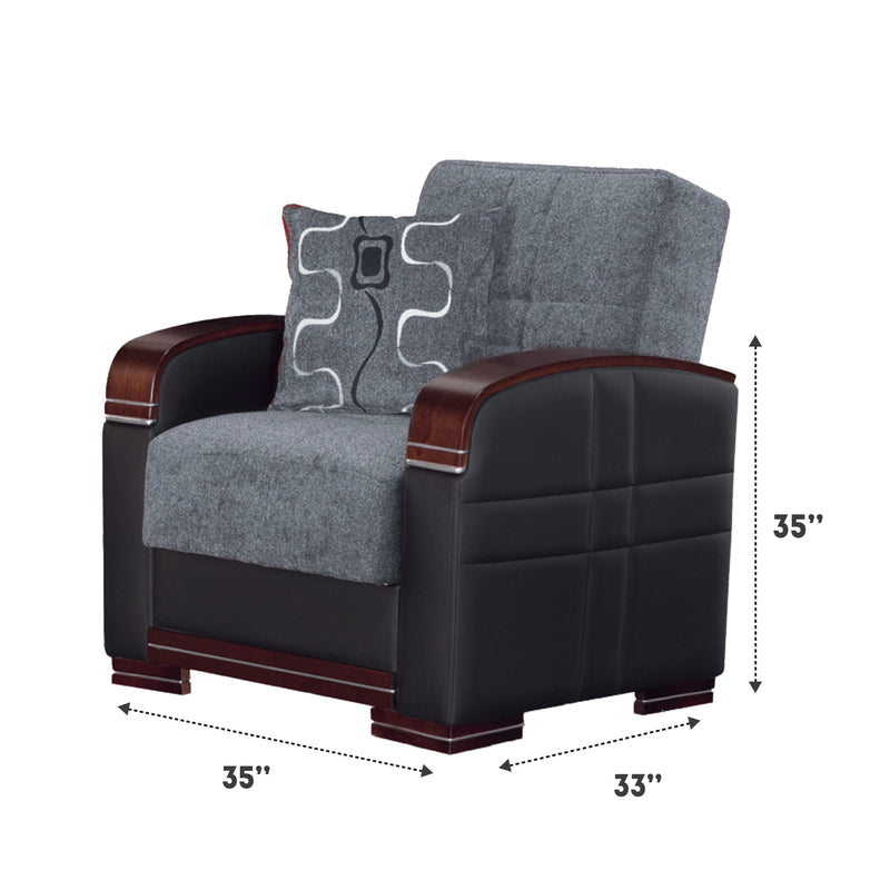 Montana Gray Sleeper Living Room Set - Gate FurnitureLiving Room Set