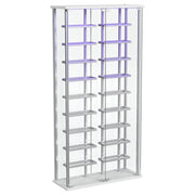 Montara Tempered Glass Wine Storage LED Curio Cabinet Chrome - 182037